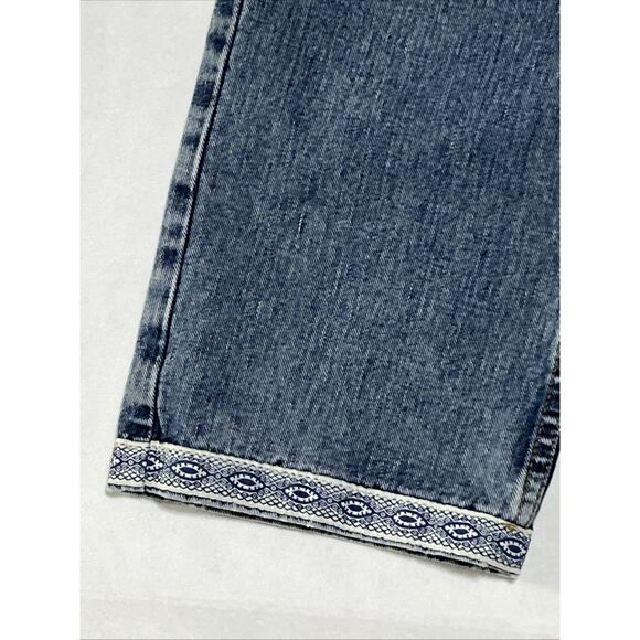 American Eagle Button Fly Straight Leg Jeans Womens 10 Medium Wash Denim USA - Picture 6 of 15